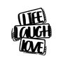 Wallity Life Laugh Love Escultura de Pared de Metal Negra